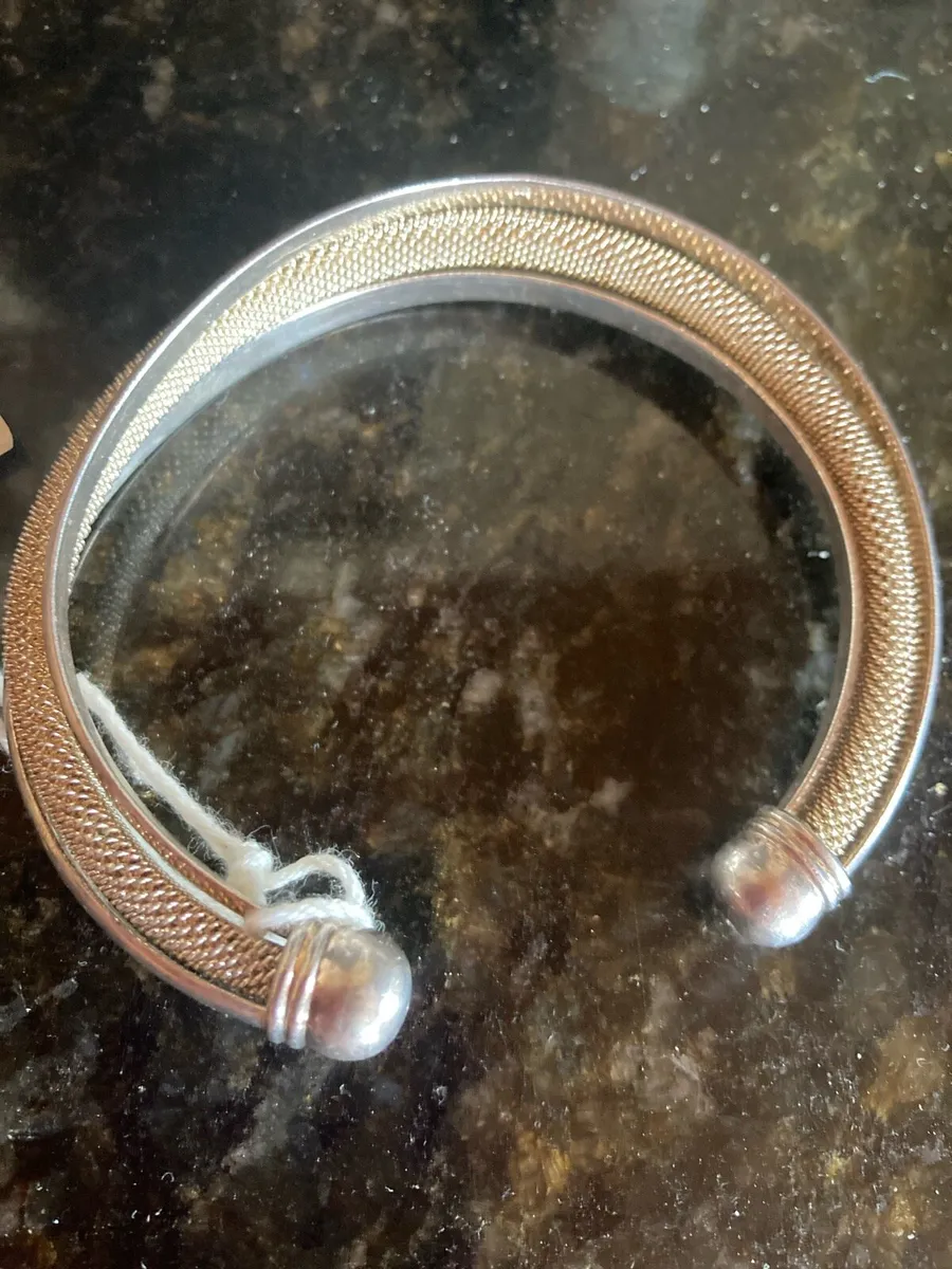 Sterling silver cuff bangle - Image 2