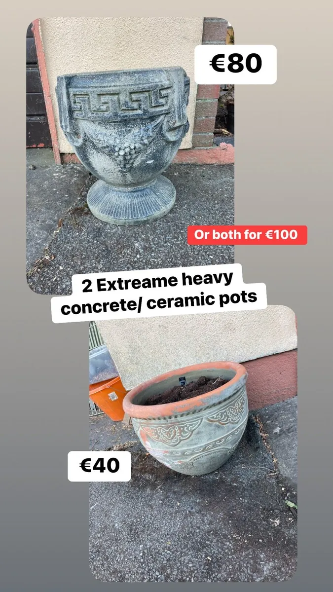 Heavy garden planting pots - Image 1