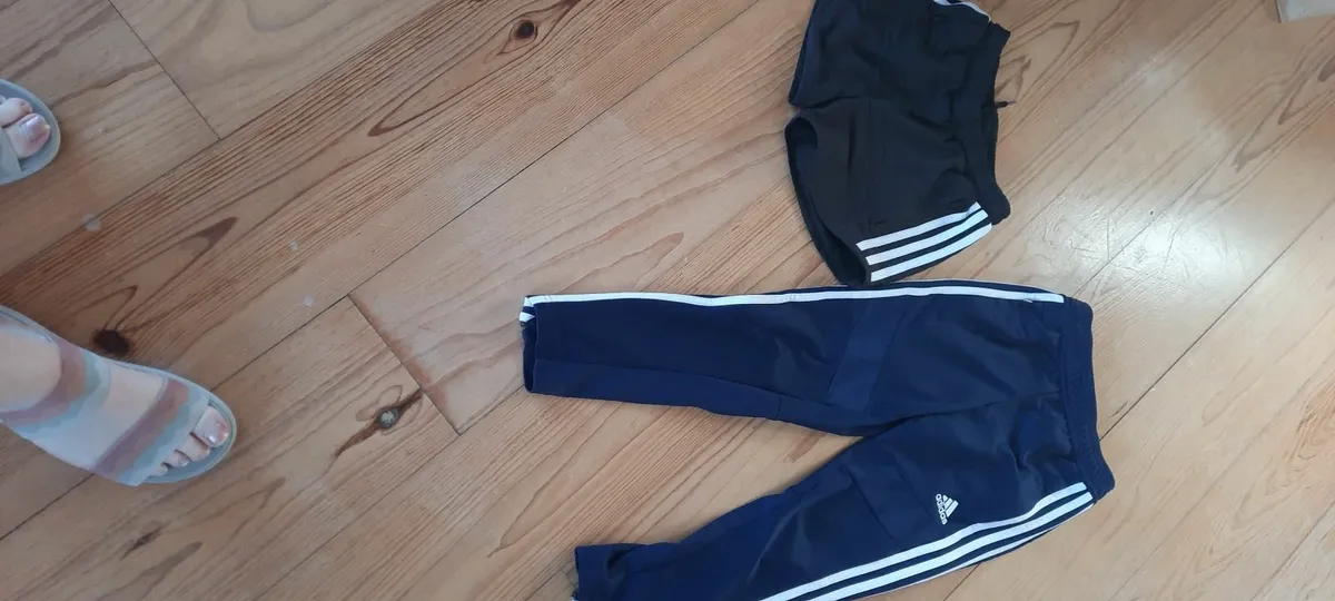 Adidas shorts and tracksuit bottoms- age 7/8 yrs - Image 1