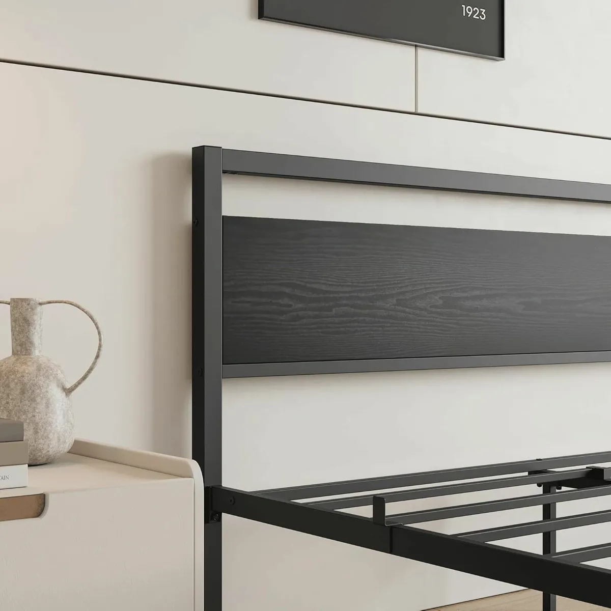 King Size Bed Frame Wooden Headboard 154x211cm - Image 4