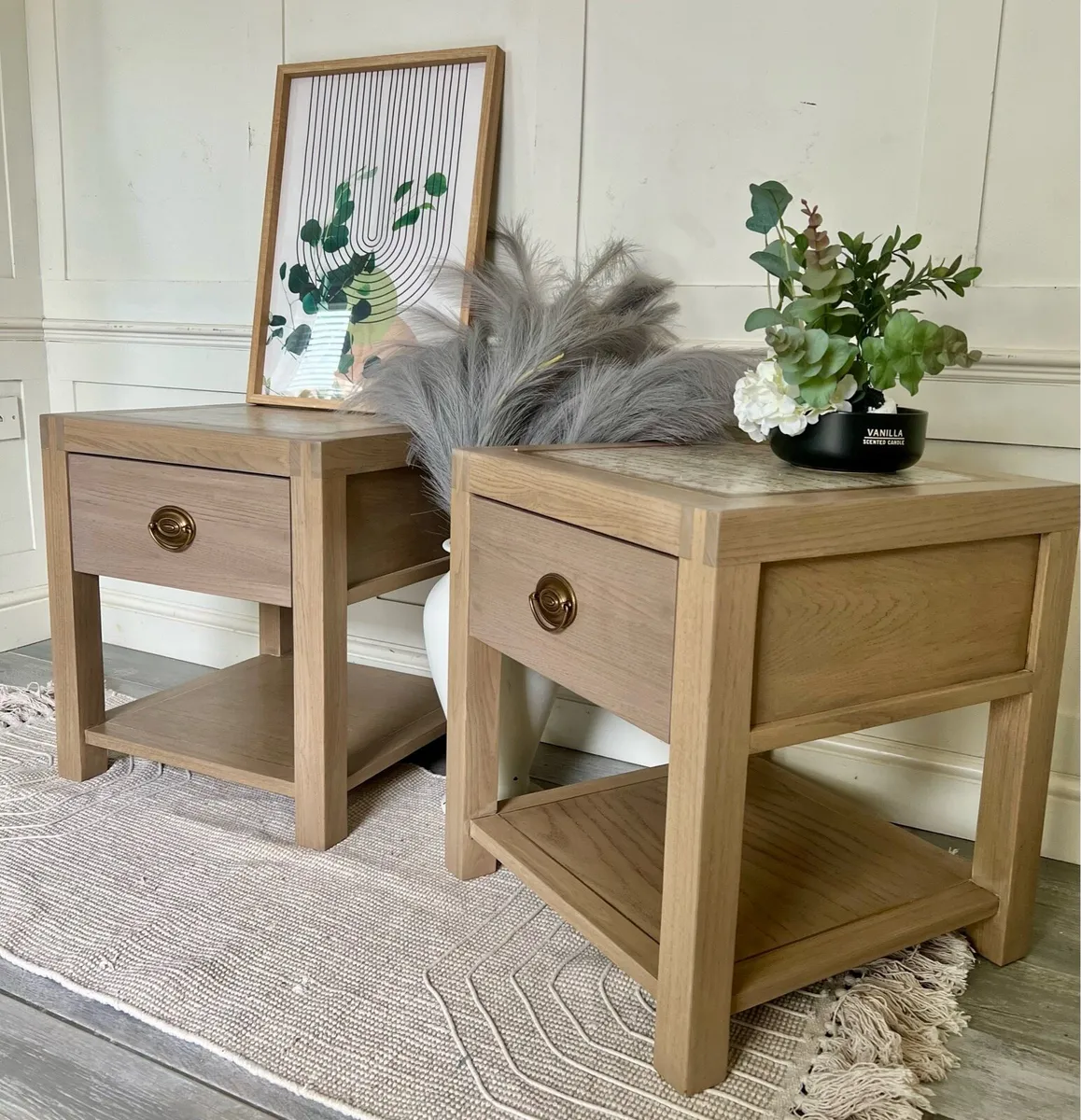 Solid Oak Side Tables - Image 2