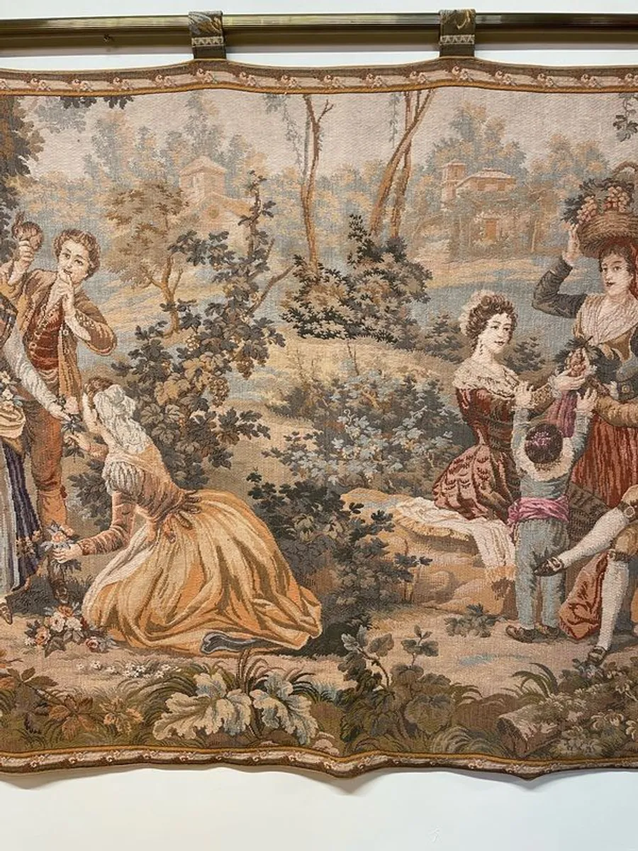 A Very Nice Large Vintage French Tapestry. - Image 4