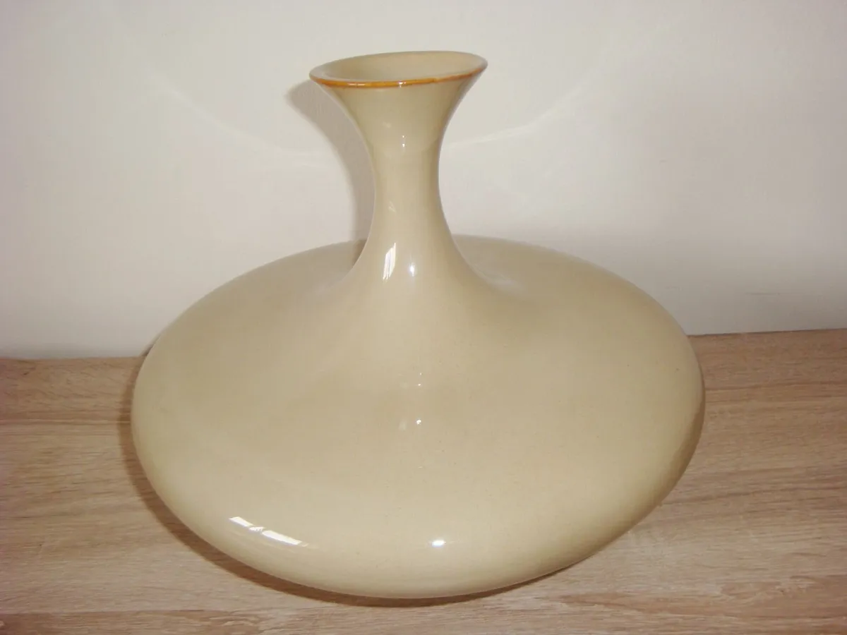 Large ceramic coffee long neck vase - Image 2
