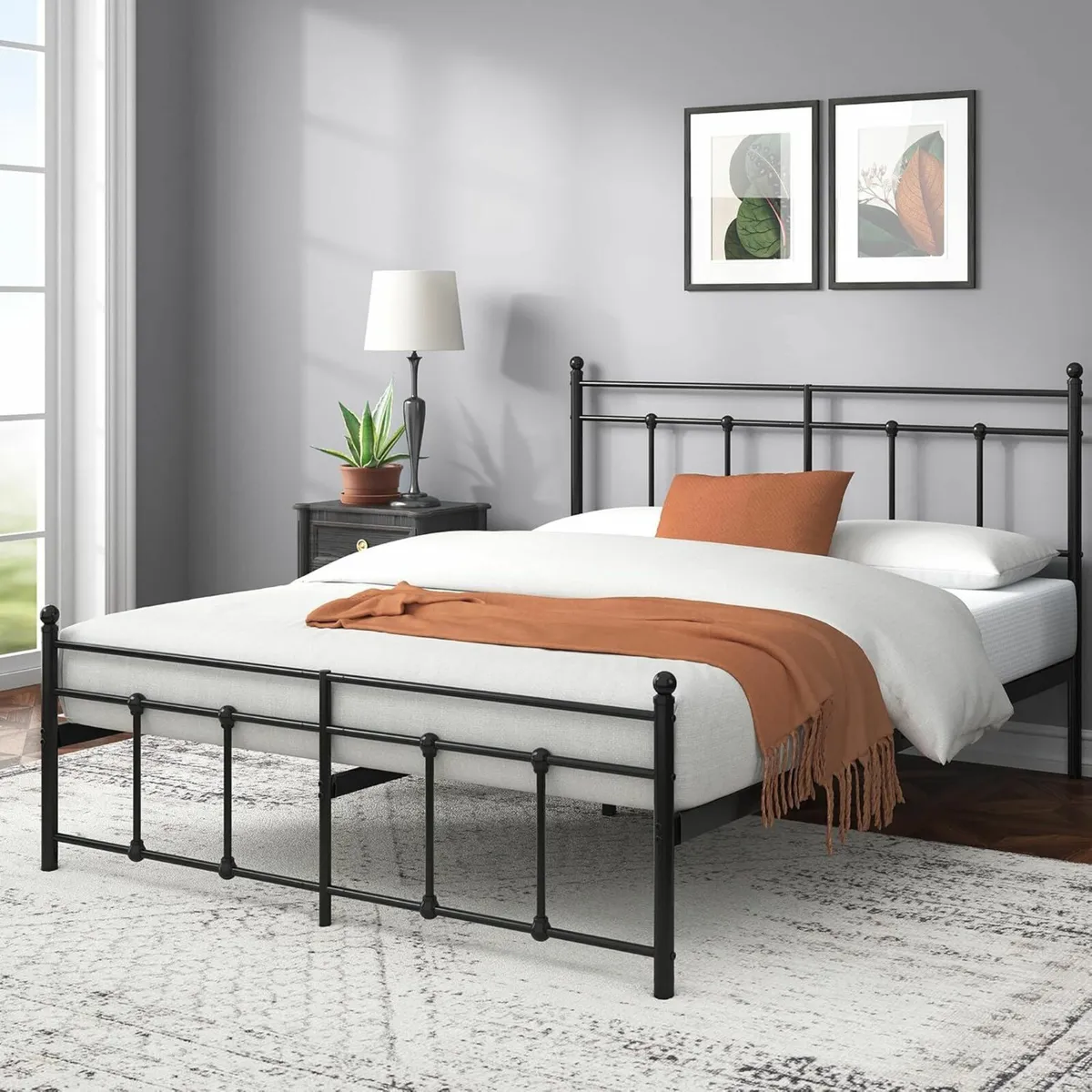 Double Bed frame 135x190cm storage Headboard - Image 3