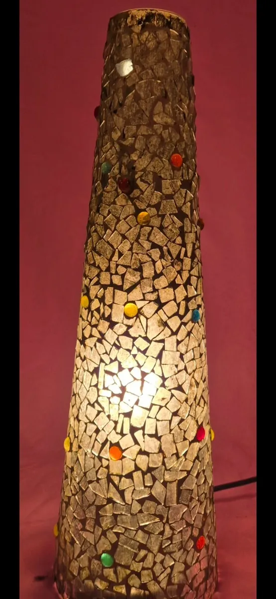 Glass mosaic lamps x 2 - Image 3