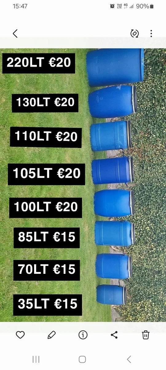Plastic barrels/drums - Image 1