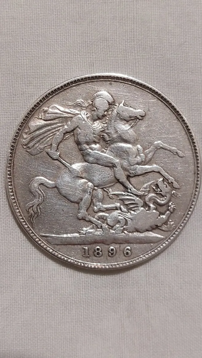 🇬🇧 UK GB CROWN 1896 SILVER COIN - Image 1