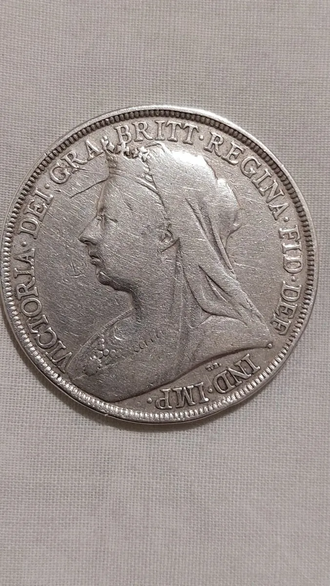 🇬🇧 UK GB CROWN 1896 SILVER COIN - Image 2