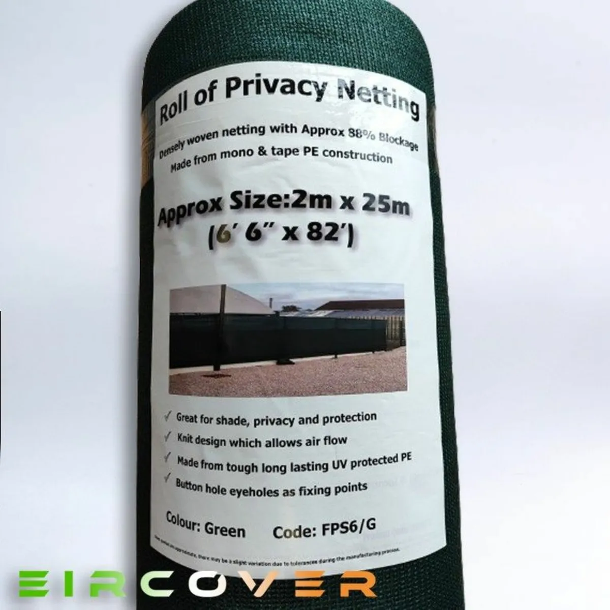 Privacy Fence Screens 2m x 25m Green 170 gsm - Image 1
