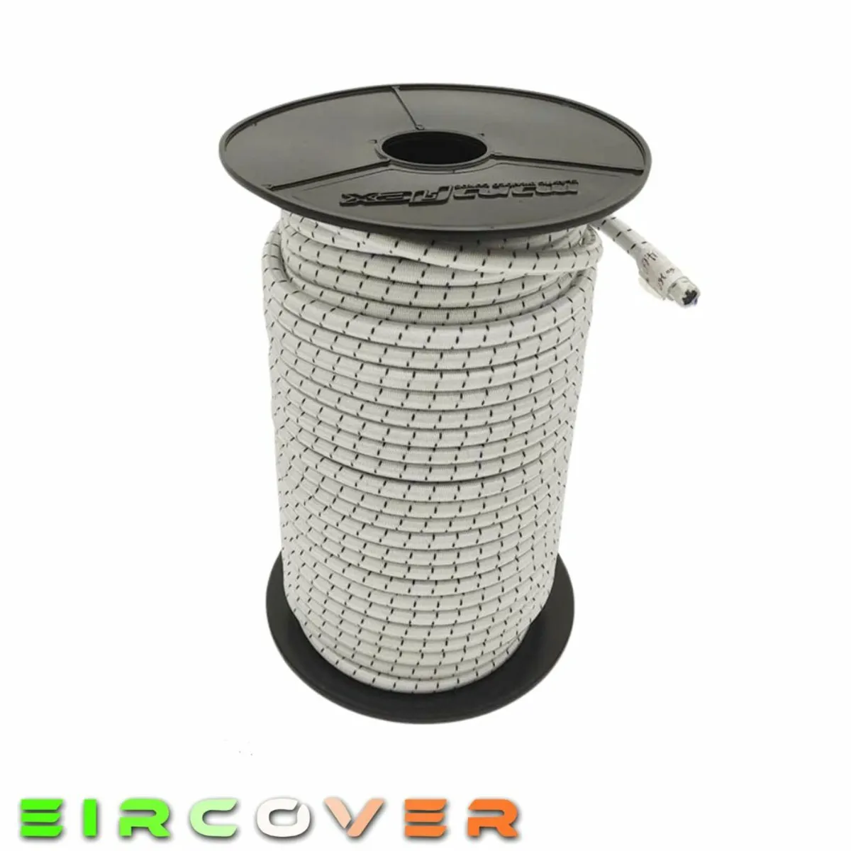 Elastic bungee rope 10mm / 50m - Reel  White/blue - Image 2