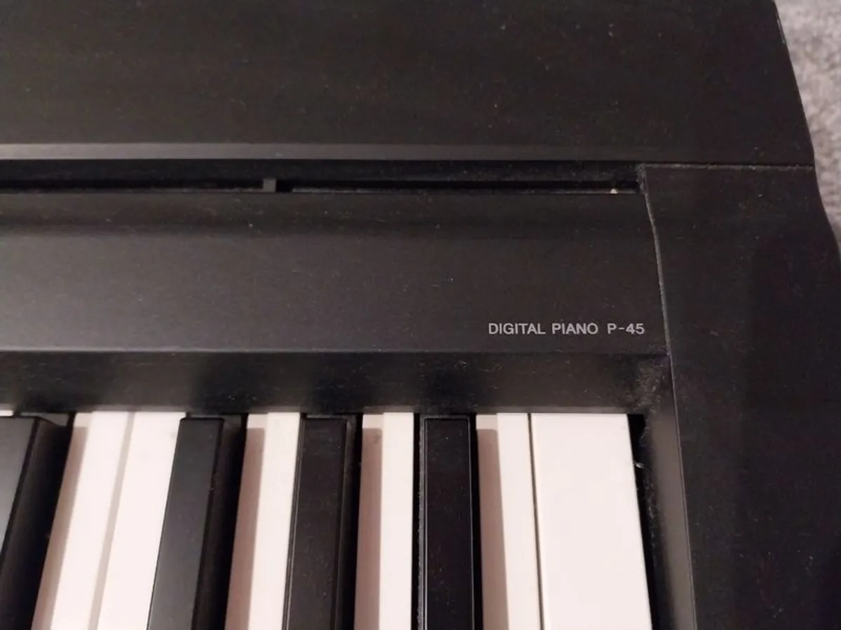 Digital yamaha piano P45 mint condition barely used with pedal and weighted keys - Image 2