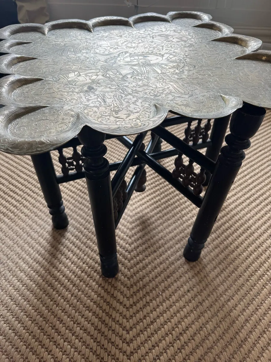 Ornate Indian side table - Image 1