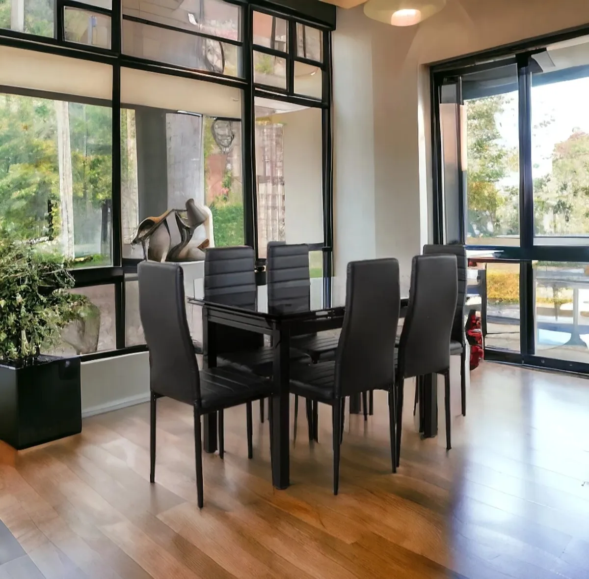 Glass Dining Table Set – Free Delivery - Image 1