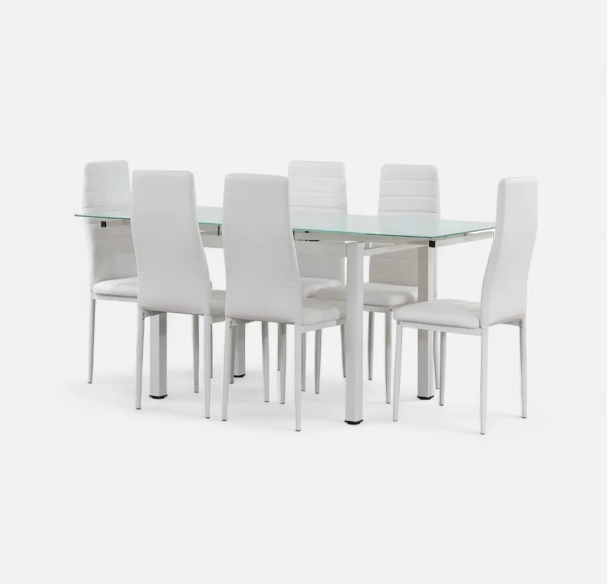 Extendable Glass Table Set with Chairs - Image 4
