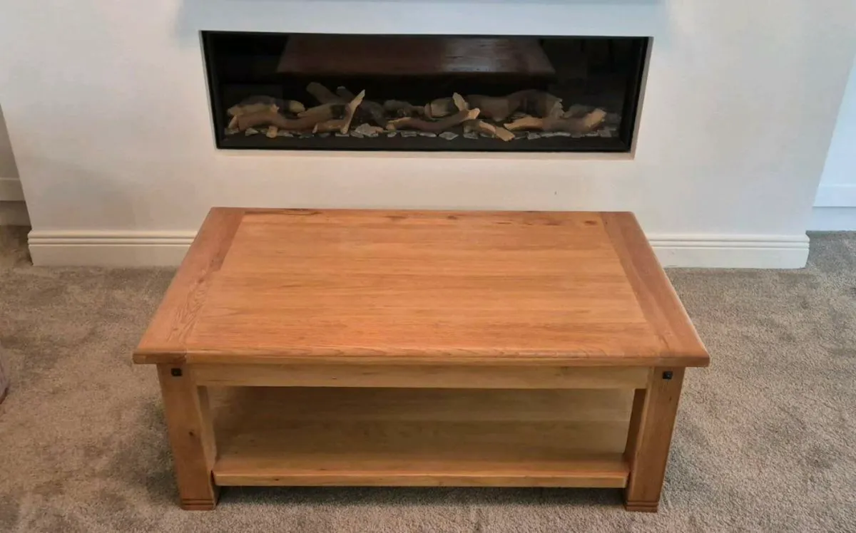 Solid Oak Coffee Table - Image 1