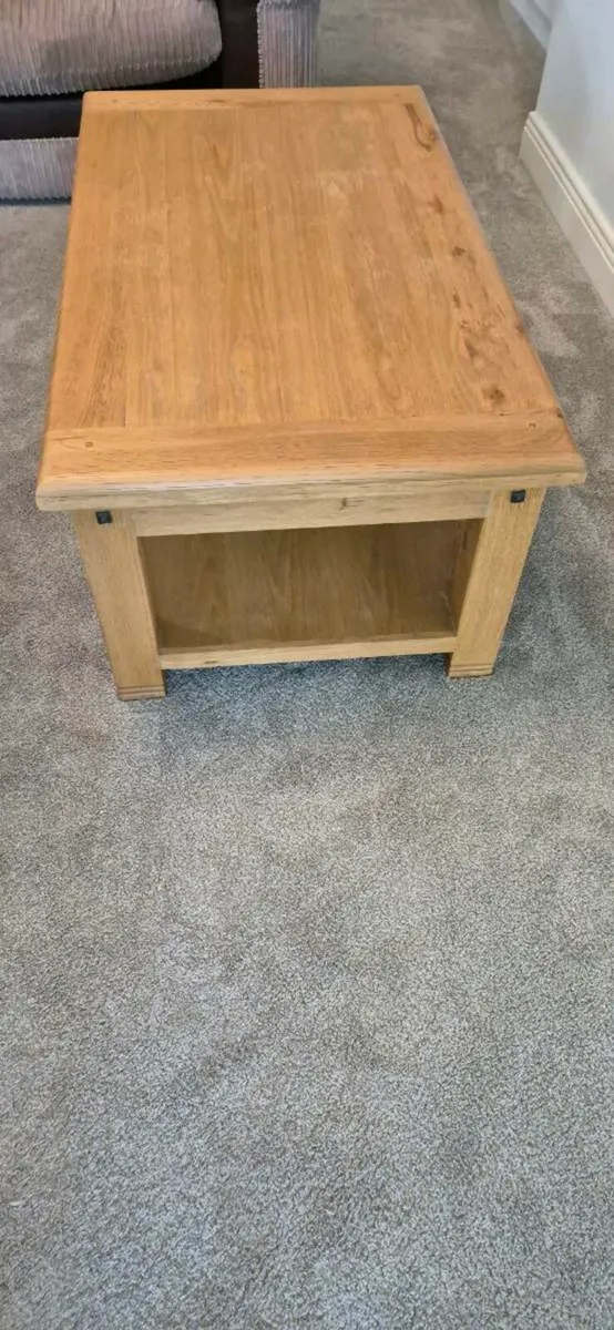 Solid Oak Coffee Table - Image 2