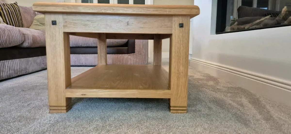 Solid Oak Coffee Table - Image 3