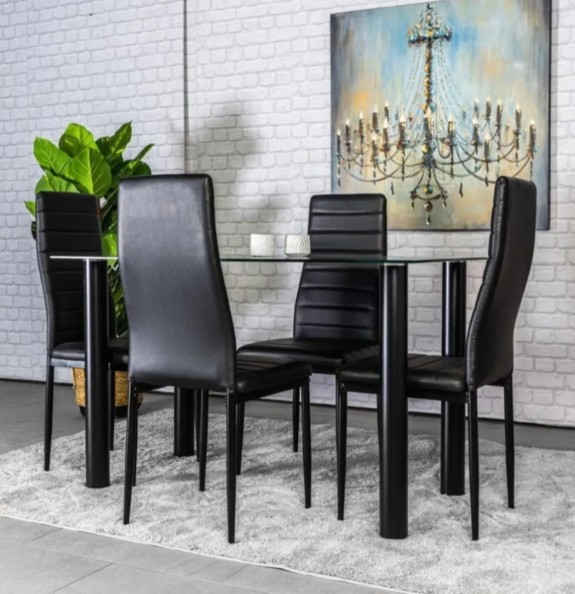 Glass Dining Table Set – Free Delivery - Image 3