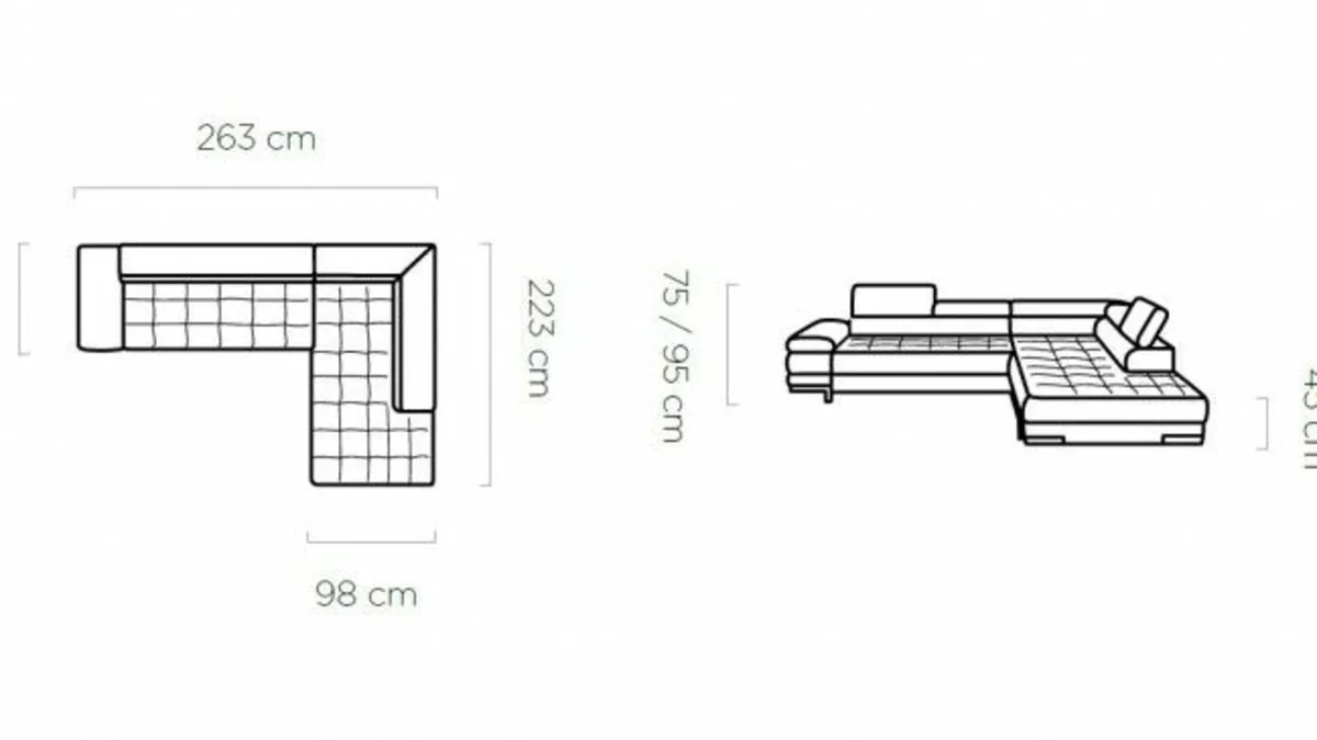 SELVA L CORNER SOFA BED - Image 3