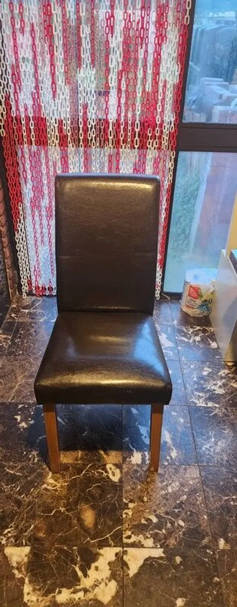 Dinning Leather chairs 4 - Image 2