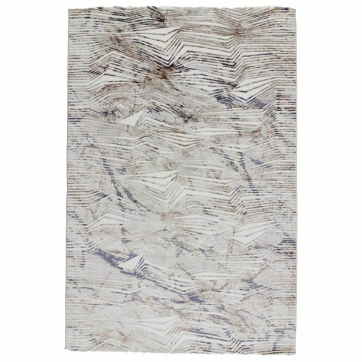 Modern Beige, Brown & Blue Rug – 200x300 cm - Image 1