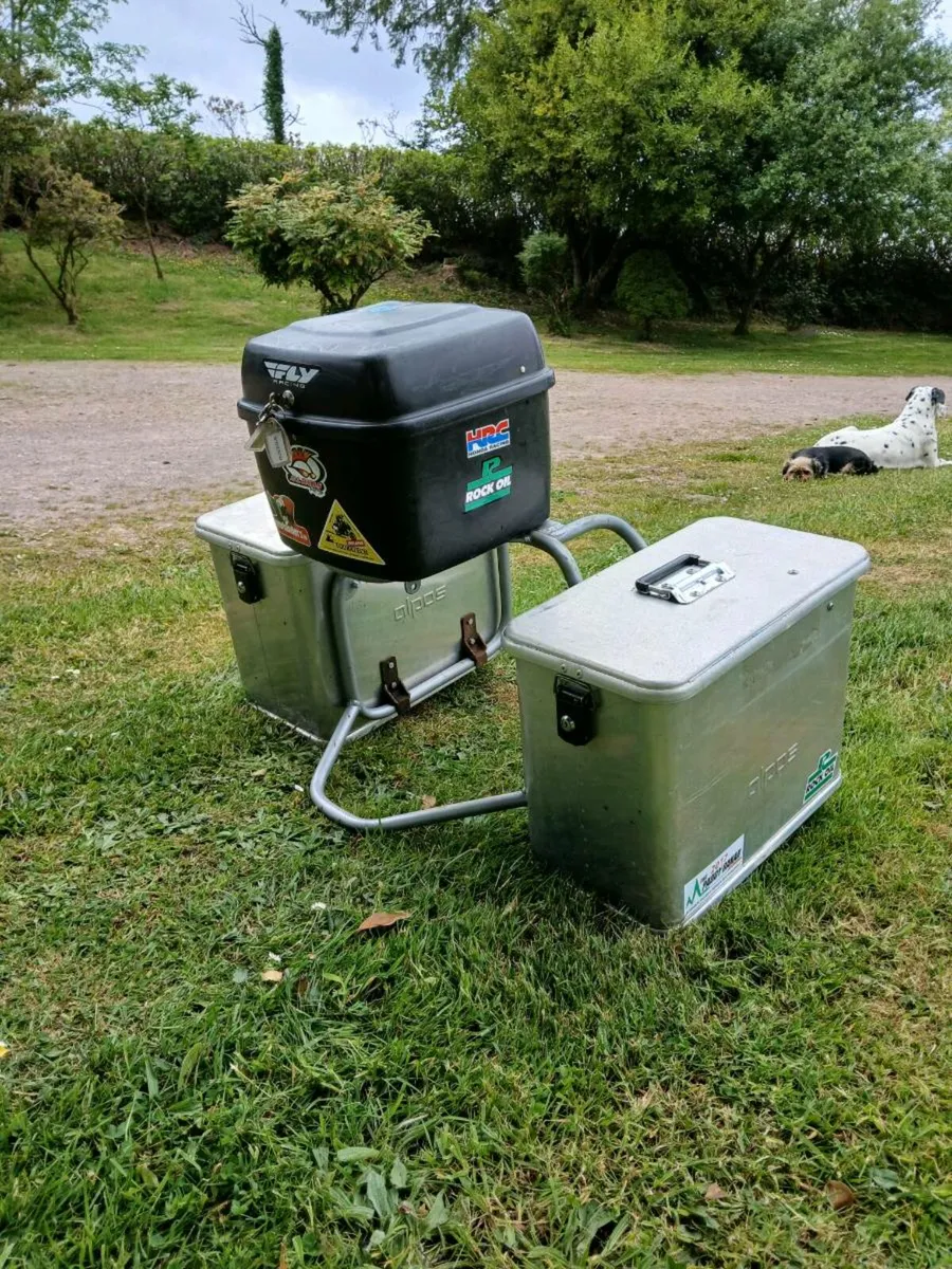 Honda XR400R pannier racks and aluminium panniers - Image 1