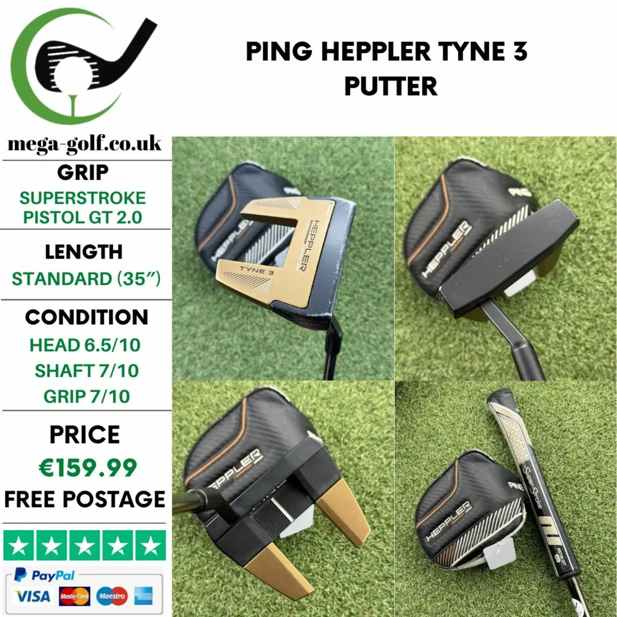 PING HEPPLER TYNE 3 PUTTER / 35″ - Image 1