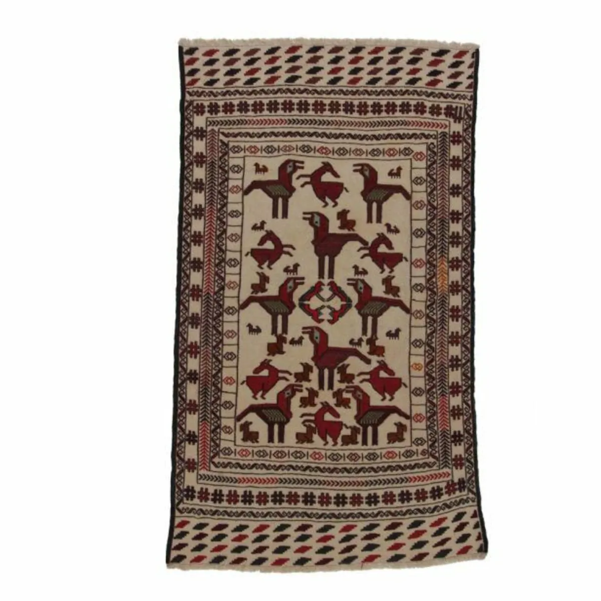 Rug Afghan Tribal Kilim Wool Rug Adarskan Handwove - Image 1