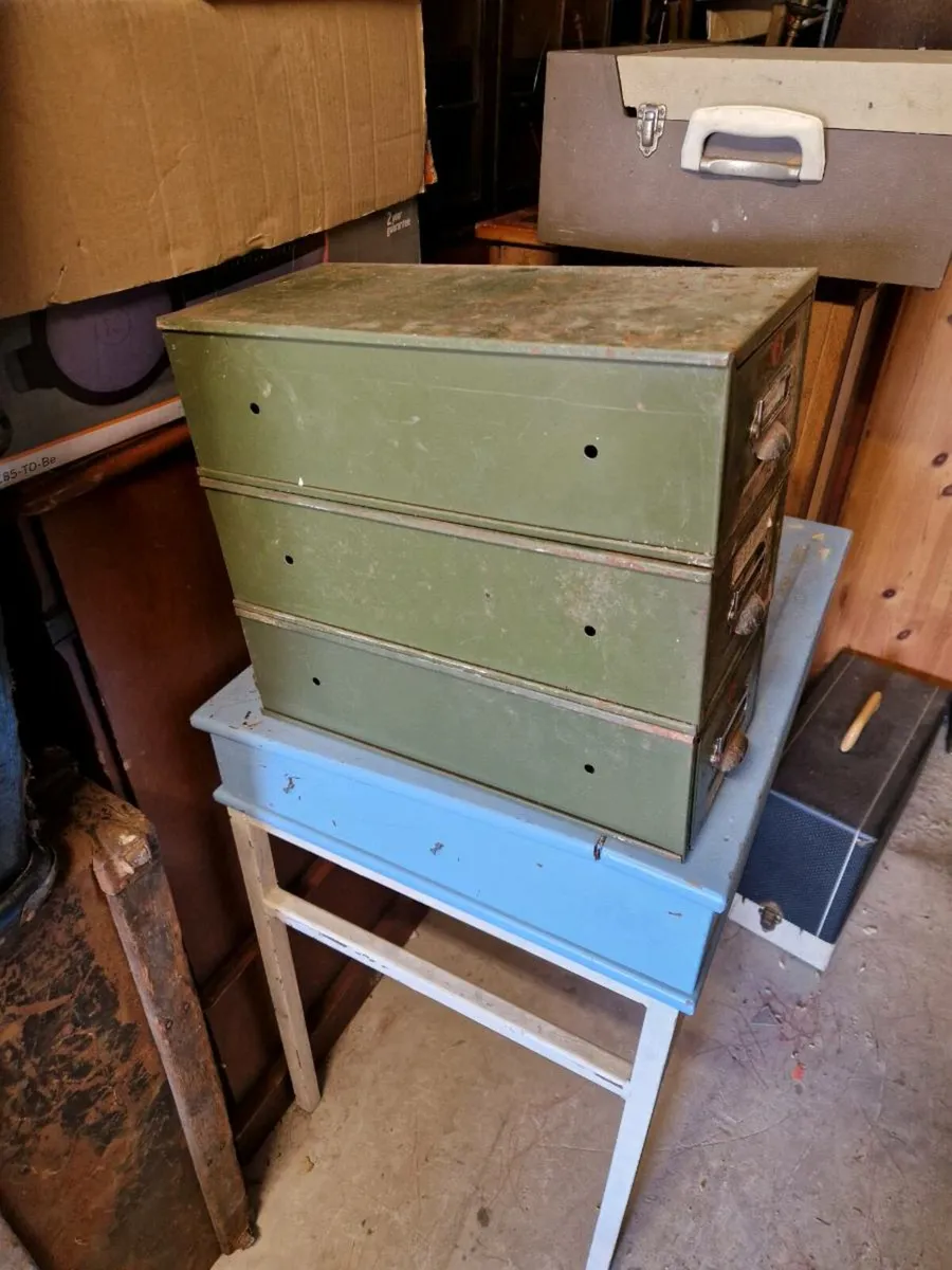Vintage Retro Index Card Filing Cabinets - Image 2