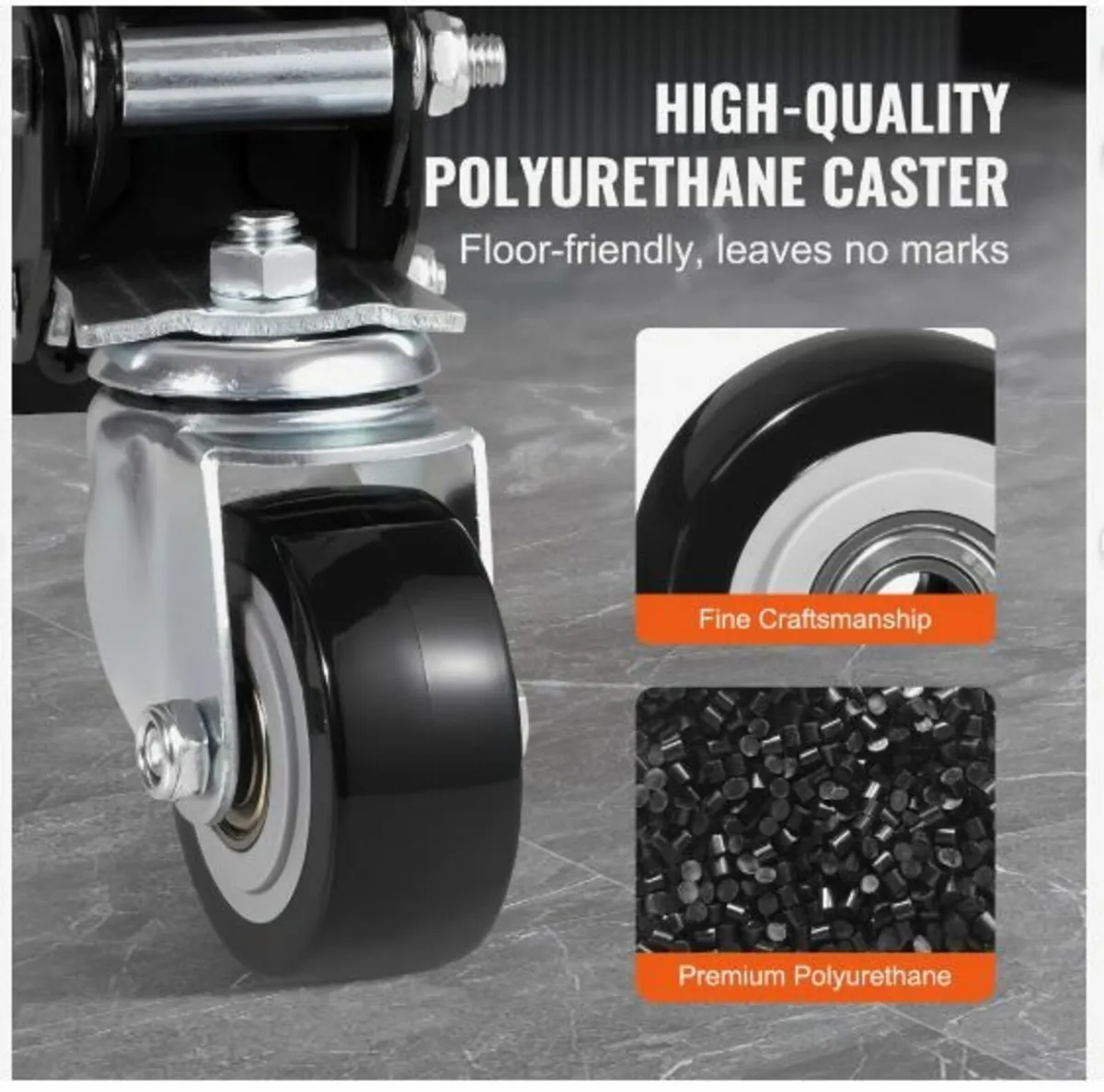 Workbench Caster Wheels, 165 lbs Load Capacity - Image 2