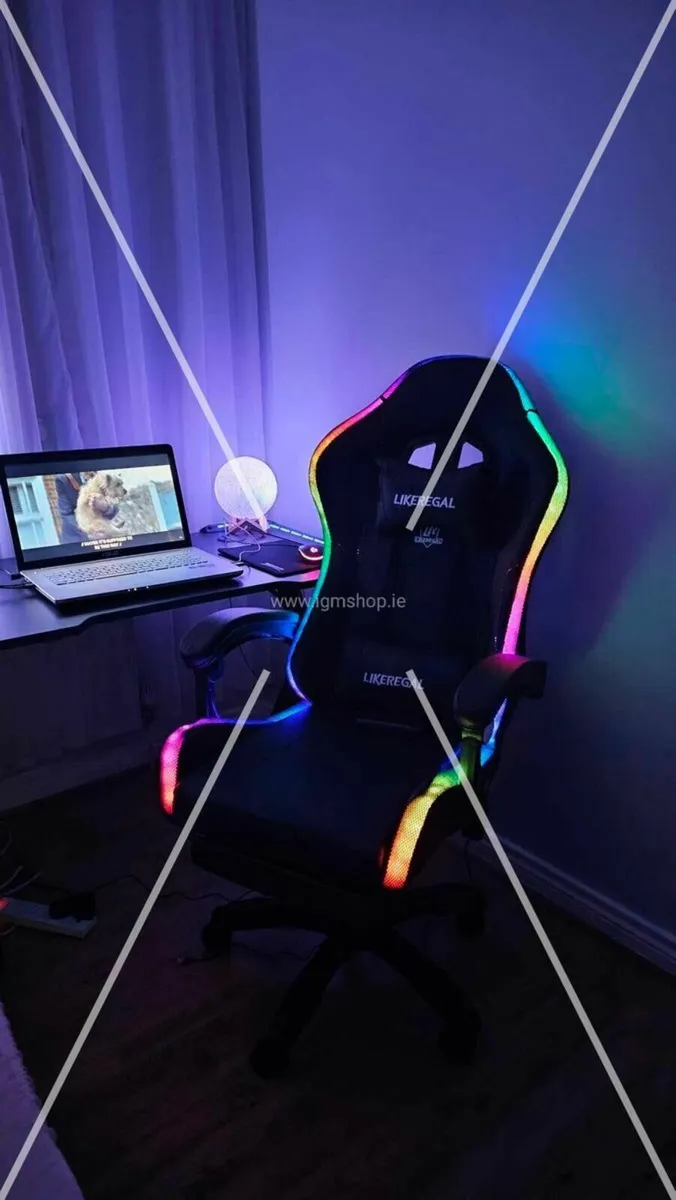 Gaming chair with RGB LED and speakers - Image 2