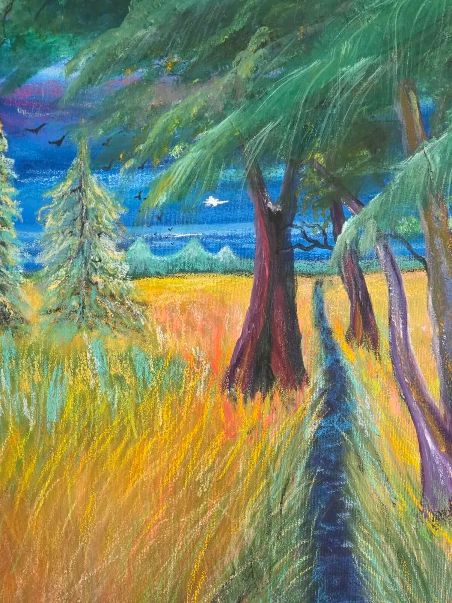 Pathway Through The Meadow. Original oil painting. - Image 1