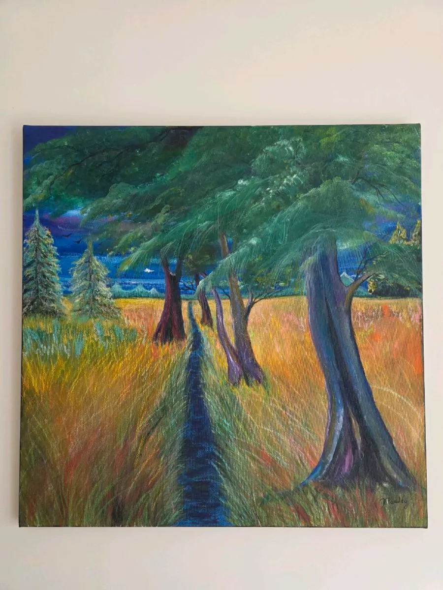Pathway Through The Meadow. Original oil painting. - Image 2