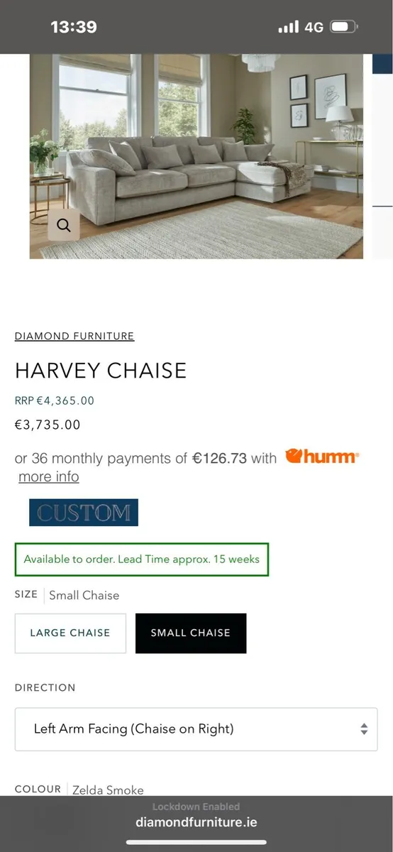 Diamond living brand new sofa - Image 1