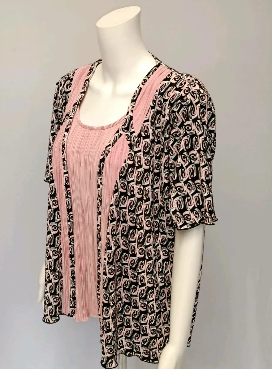 Black/pink blouse - Image 2