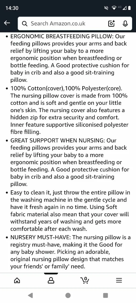 Nursing pillow 100% Cotton - Image 3