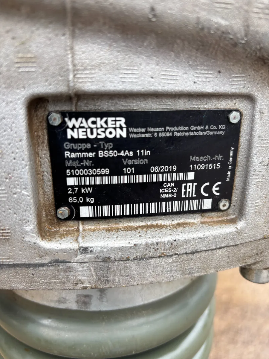 2019 Wacker Neuson BS50-4As 11in Trench Rammer - Image 4