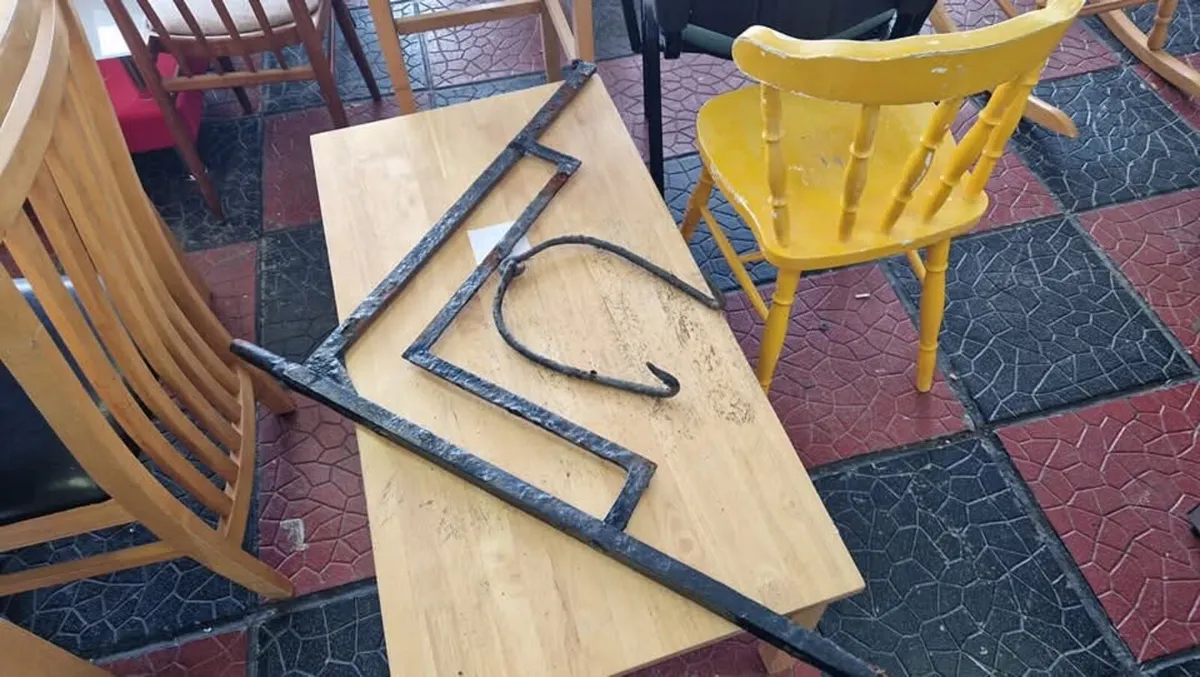 Forged Fire Crane - Image 1