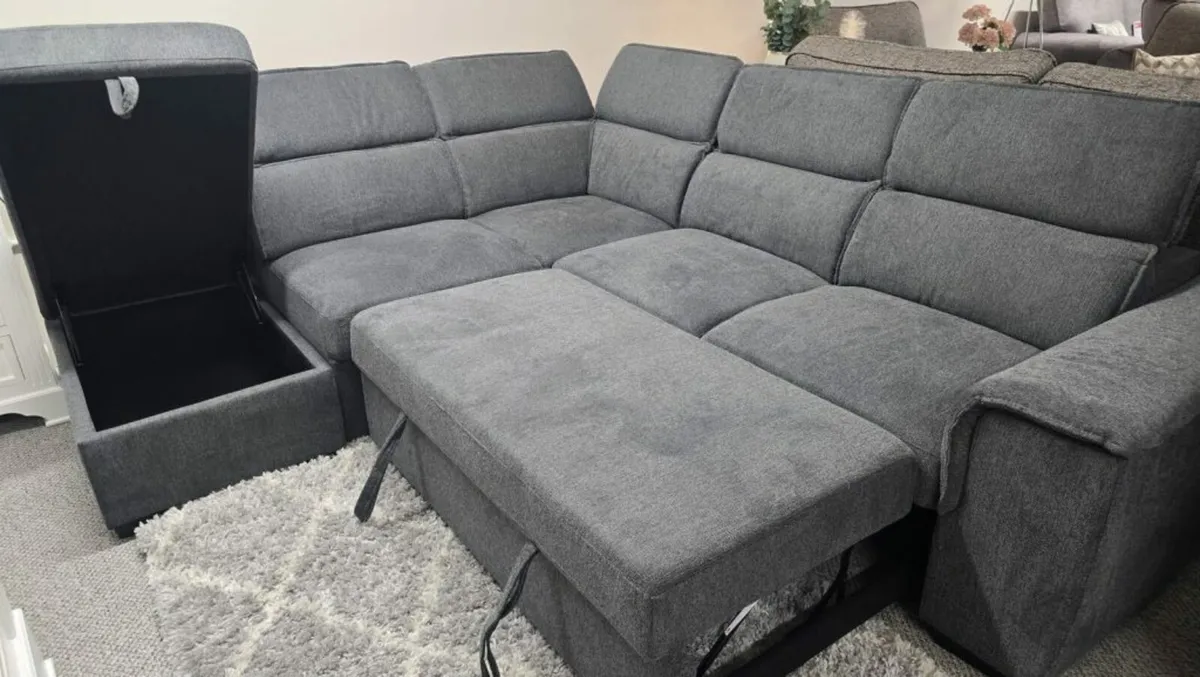Brand new Prague corner sofa beds reduced