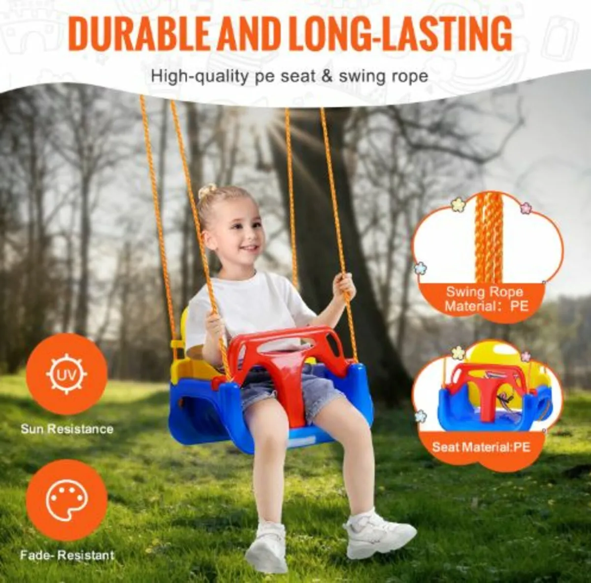 3-in-1 Toddler Swing Seat Baby Swing Seat - Image 2