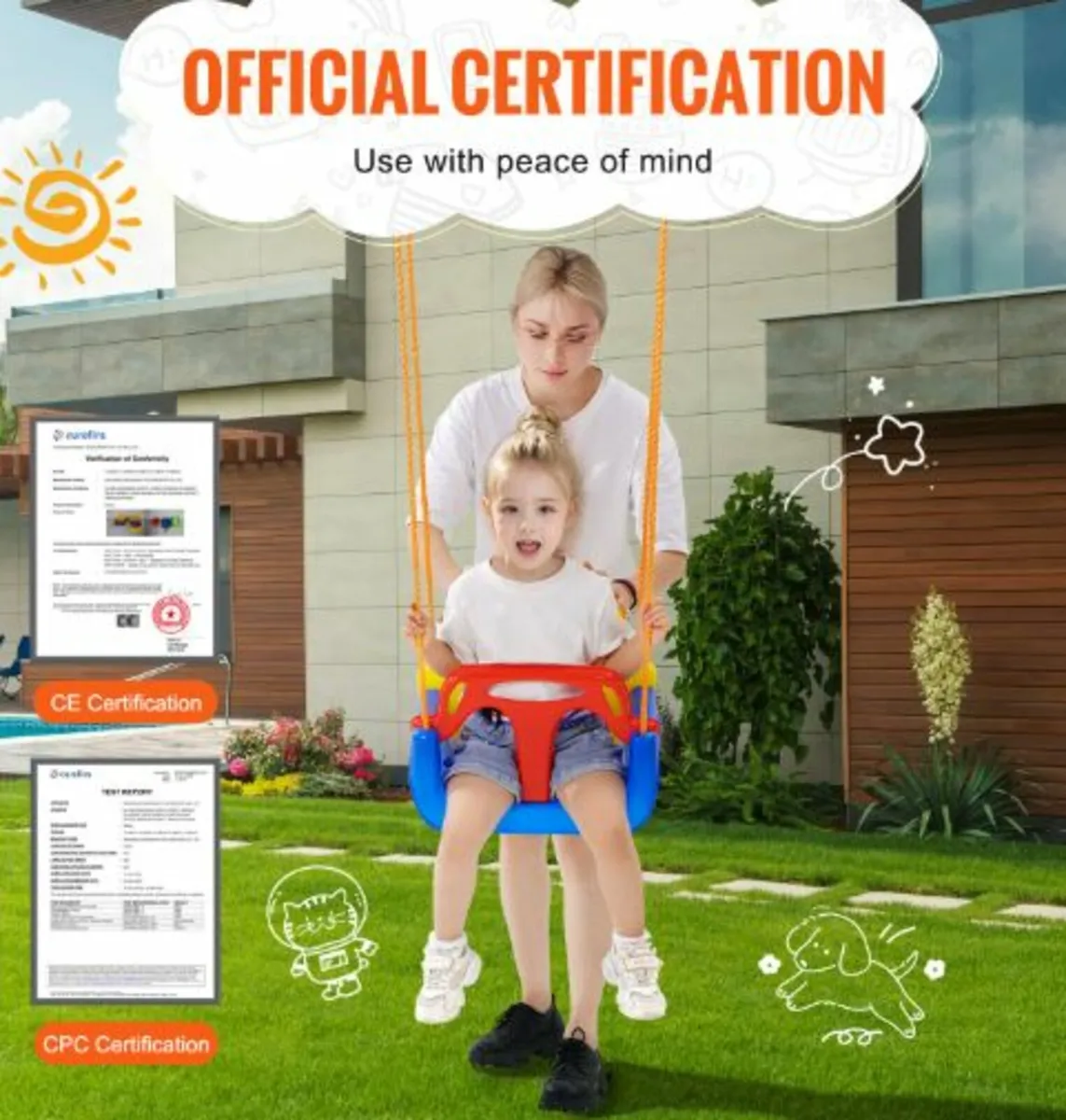 3-in-1 Toddler Swing Seat Baby Swing Seat - Image 4