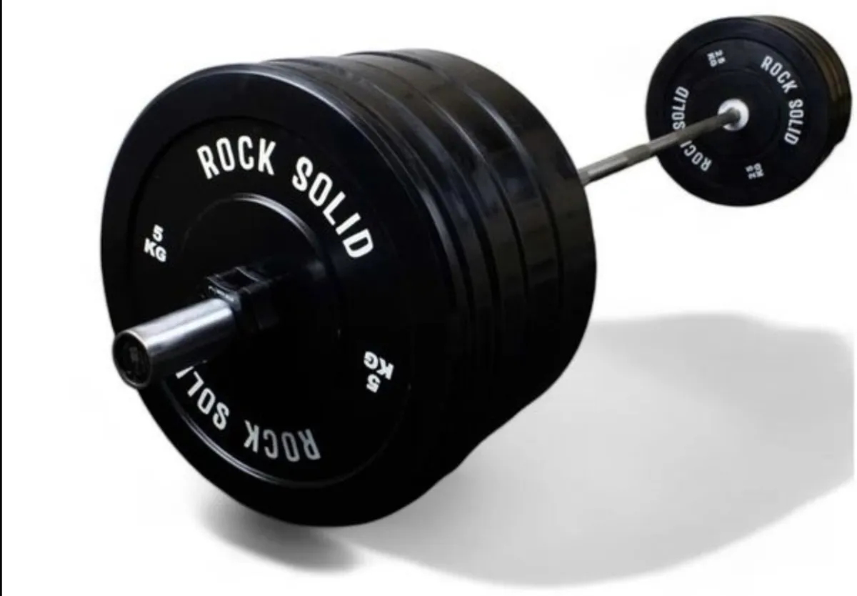 Olympic barbell + weights 127.5kg (new)