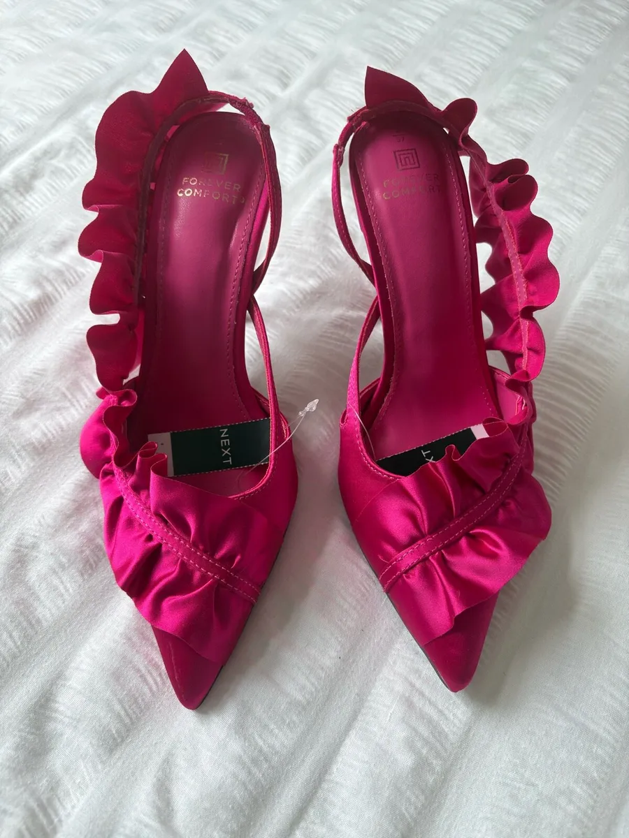 Next Pink Ruffle Heels - Image 2