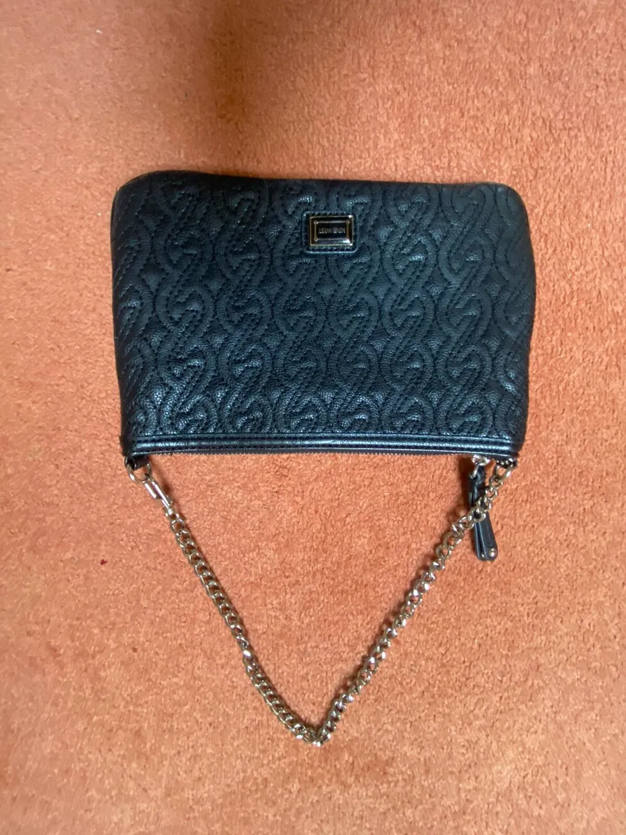Nine West Black Shoulder Bag with Silver Chain - Image 3