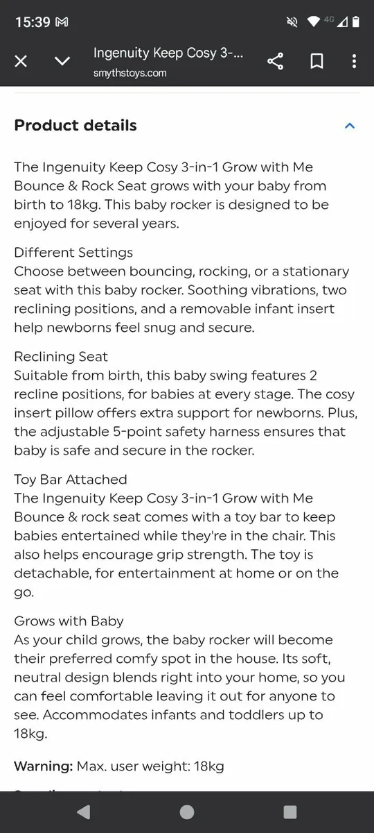 Bounce & Rock Seat 3-in-1 - Image 3