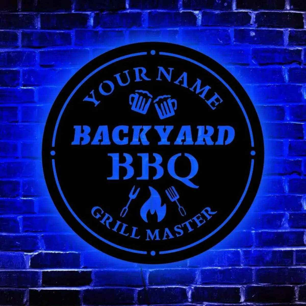 ZOUWII Personalized Backyard BBQ Grill Master LED - Image 2