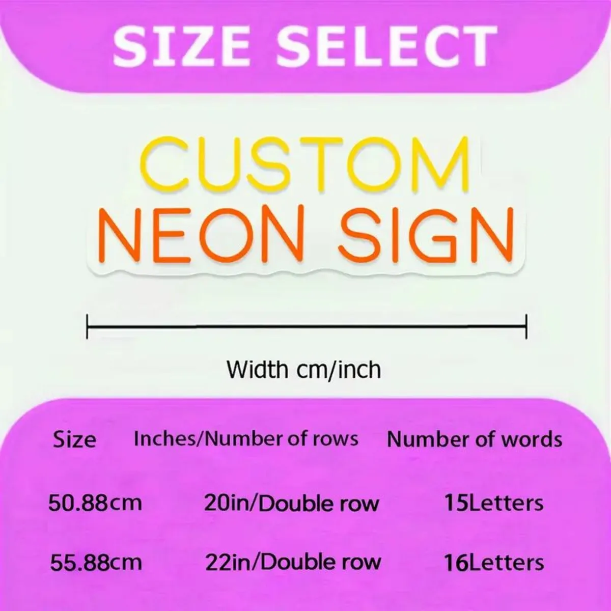 Zyloren Customizable Double-Row LED Neon Sign - Image 3