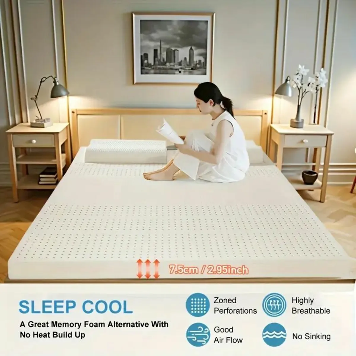 Natural Latex Mattress Topper, Soft & Comfortable - Image 4