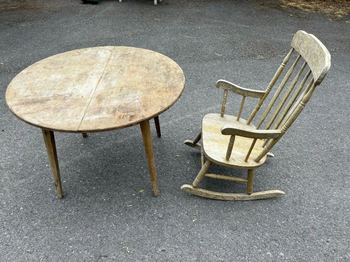 Rocking chair solid wood - Image 1
