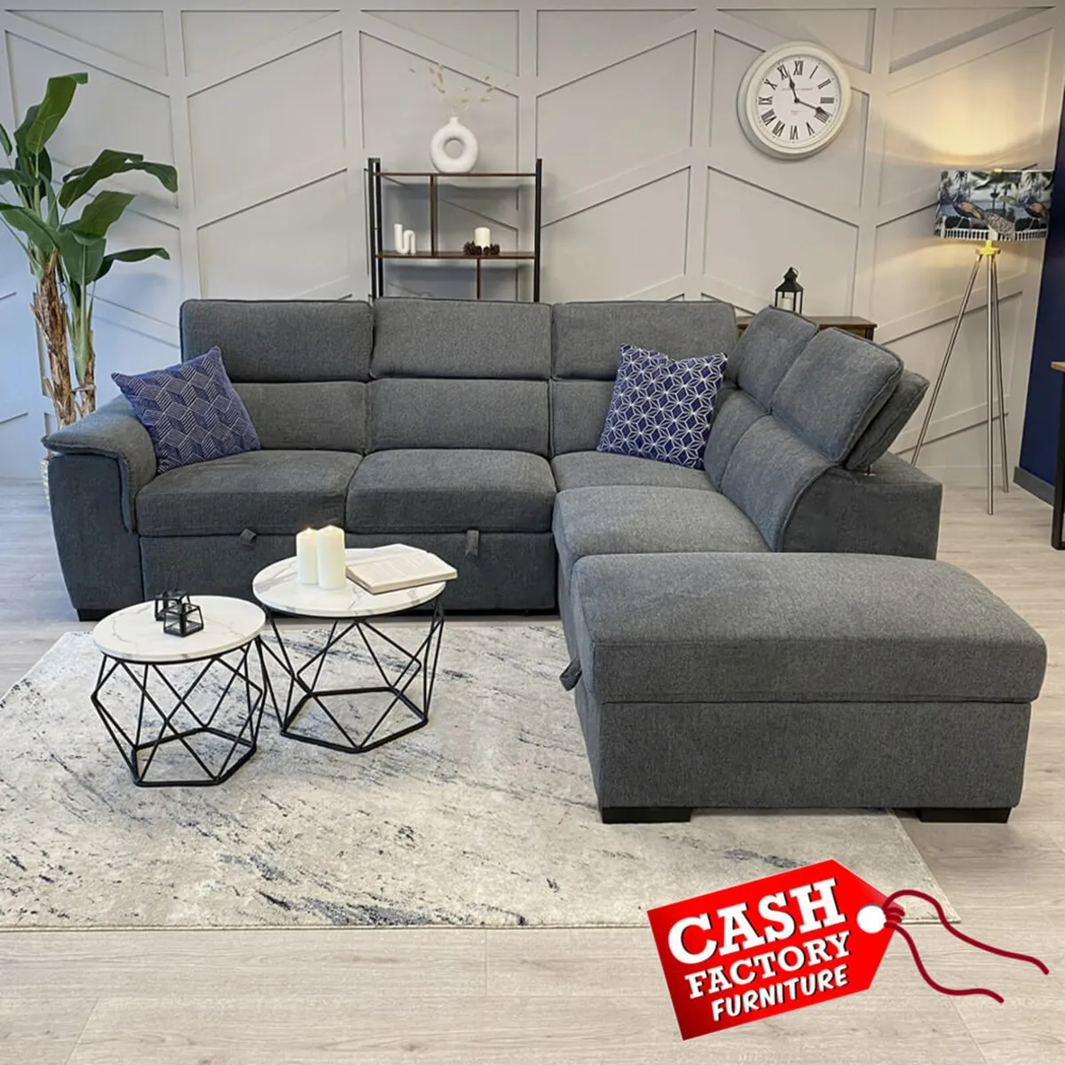 Brand new Prague corner sofa beds reduced